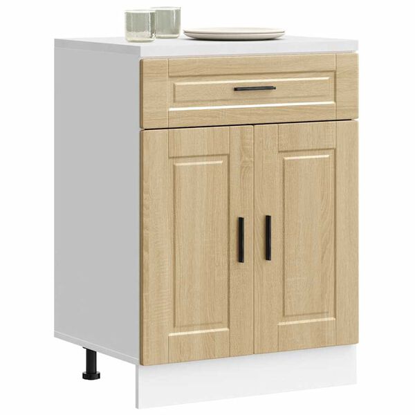 vidaXL Armoire de cuisine Porto ch&ecirc;ne sonoma bois d'ing&eacute;nierie