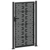 vidaXL Porte de Jardin Noir 85 x 180 cm Acier enduit de poudre