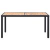vidaXL Ensemble &agrave; manger d'ext&eacute;rieur 7pcs coussins r&eacute;sine tress&eacute;e noir