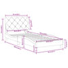 vidaXL Cadre de lit avec LED sans matelas gris clair 90x190 cm velours
