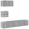 vidaXL Ensemble de meubles TV 4 pcs Sonoma gris Bois d'ing&eacute;nierie