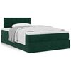 vidaXL Lit ottoman avec matelas vert fonc&eacute; 120x190 cm velours
