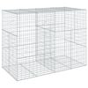 vidaXL Panier gabion avec couvercle 200x100x150 cm fer galvanis&eacute;