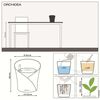 LECHUZA Jardini&egrave;re ORCHIDEA ALL-IN-ONE Ardoise mate