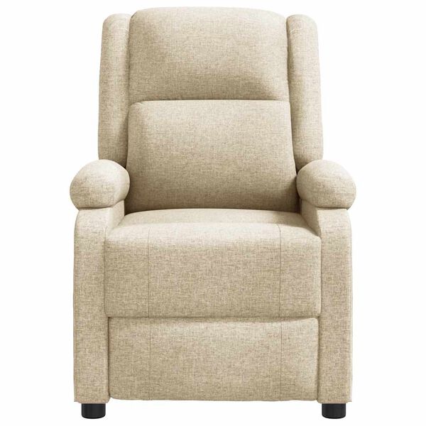 vidaXL Fauteuil inclinable Crème Tissu