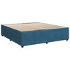 vidaXL Sommier &agrave; lattes de lit et matelas Bleu 200x200 cm velours