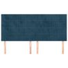 vidaXL T&ecirc;te de lit Bleu fonc&eacute; 200 x 5 x 118/128 cm Velours
