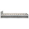 vidaXL Cadre de lit avec tiroir sans matelas gris b&eacute;ton 90x190 cm