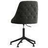 vidaXL Chaises &agrave; manger lot de 2 Gris fonc&eacute; Velours