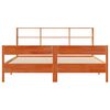 vidaXL Lit biblioth&egrave;que sans matelas cire marron 200x200 cm pin massif