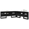 vidaXL T&ecirc;te de lit de rangement Ch&ecirc;ne noir 200 cm Bois d'ing&eacute;nierie