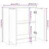 vidaXL Buffets 2 pcs Gris b&eacute;ton 60x30x70 cm Bois d'ing&eacute;nierie