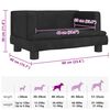 vidaXL Lit pour chien noir 60x40x30 cm velours