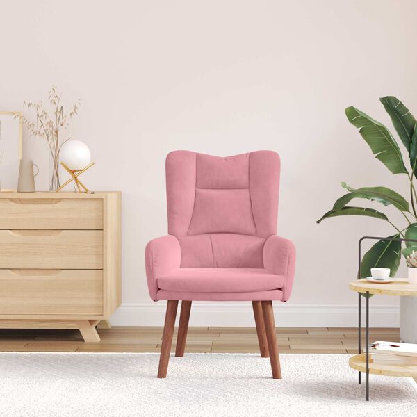 vidaXL fauteuil Rose 63 x 67 x 94 cm Velours
