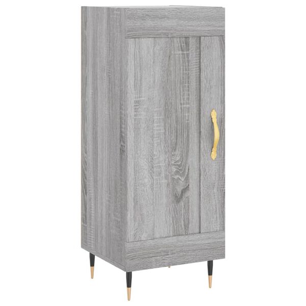vidaXL Buffet Sonoma gris 34,5x34x90 cm Bois d'ing&eacute;nierie
