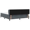 vidaXL Lit &agrave; ressorts avec matelas Gris fonc&eacute; 180 x 200 cm Velours