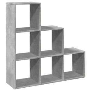 vidaXL &Eacute;tag&egrave;re s&eacute;paratrice de pi&egrave;ce &agrave; 3 niveaux gris b&eacute;ton 99x29x99 cm