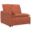 vidaXL Module d'extr&eacute;mit&eacute; d'accoudoir de canap&eacute; modulaire avec coussins rouge orang&eacute; 100 cm