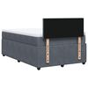 vidaXL Sommier &agrave; lattes de lit et matelas Gris fonc&eacute; 120x200cm Velours