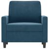 vidaXL Fauteuil Bleu 60 cm Velours