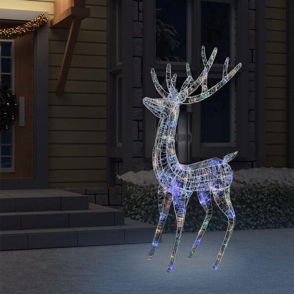 vidaXL Renne de No&euml;l XXL Acrylique 250 LED 180 cm Color&eacute;