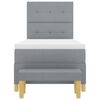 vidaXL Lit &agrave; ressorts avec matelas Gris clair 90 x 200 cm tissu