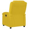 vidaXL Fauteuil inclinable jaune velours