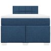 vidaXL Sommier &agrave; lattes de lit avec matelas bleu 120x190 cm tissu