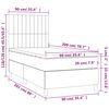 vidaXL Sommier &agrave; lattes de lit et matelas et LED Cr&egrave;me 90x200 cm Tissu