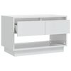 vidaXL Meuble TV Blanc brillant 70x41x44 cm Bois d'ing&eacute;nierie