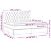 vidaXL Sommier &agrave; lattes de lit et matelas et LED Gris fonc&eacute; 200x200 cm