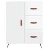 vidaXL Buffet Blanc brillant 69,5x34x90 cm Bois d'ing&eacute;nierie