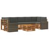 vidaXL Ensemble de canap&eacute;s d'ext&eacute;rieur 8 pc Naturel et Anthracite