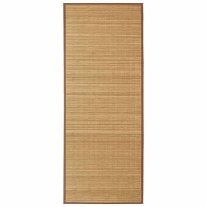vidaXL Tapis en bambou marron &agrave; latte rectangulaire 150 x 200 cm