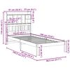 vidaXL Lit biblioth&egrave;que sans matelas 75x190 cm bois de pin massif