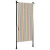 vidaXL Store roulant d'ext&eacute;rieur jaune et blanc 100x270 cm tissu acier