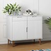 vidaXL Buffet MOLDE Blanc 90x40x80 cm Bois massif de pin