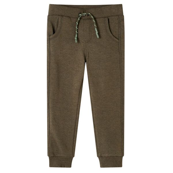 Pantalon de surv&ecirc;tement pour enfants m&eacute;lange kaki 104