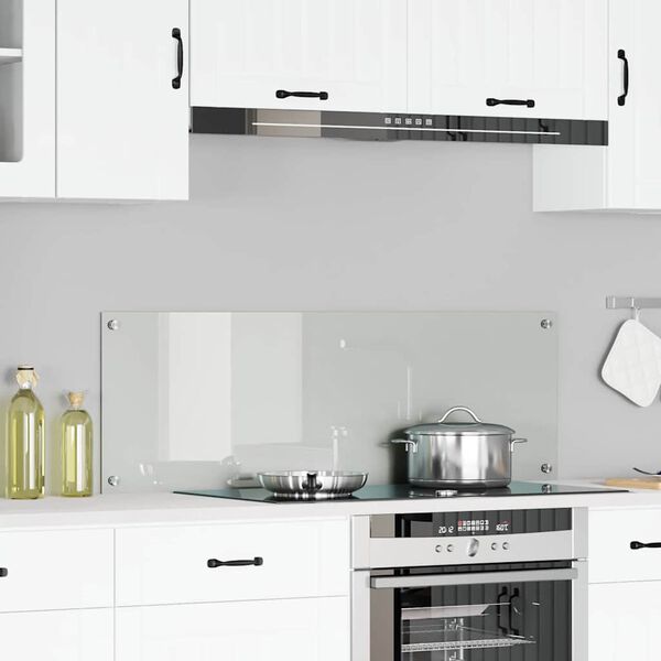 vidaXL Protection de cuisine Transparent 120 x 40 cm verre tremp&eacute;