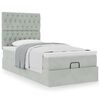 vidaXL Cadre de lit ottoman et matelas gris clair 100x200 cm velours