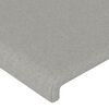 vidaXL Cadre de lit sans matelas gris clair 100x200 cm tissu