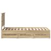 vidaXL Cadre de lit Ch&ecirc;ne Sonoma 75 x 190 cm Bois Ing&eacute;nierie