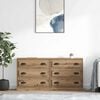 vidaXL Buffets avec tiroir 2 pcs Ch&ecirc;ne artisanal 70 x 35,5 x 67,5 cm