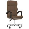 vidaXL Fauteuil inclinable de bureau Marron Tissu