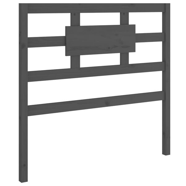 vidaXL T&ecirc;te de lit Gris 105,5x4x100 cm Bois massif de pin