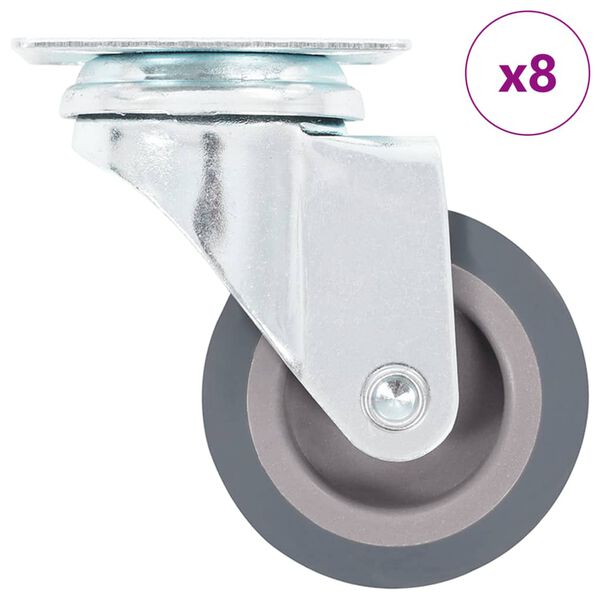 vidaXL 8 pcs Roulettes pivotantes 50 mm