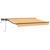 vidaXL Cadre de store manuel avec LEDs Sable 4 &times; 3,5 m