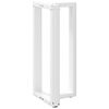 vidaXL Pieds de table de bar en T, 2 pi&egrave;ces, blanc, 50 x 35 x (90-91) cm, acier