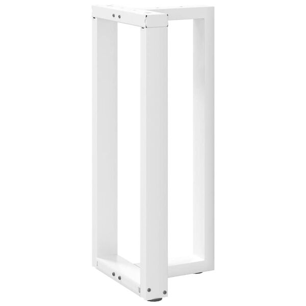 vidaXL Pieds de table de bar en T, 2 pi&egrave;ces, blanc, 50 x 35 x (90-91) cm, acier