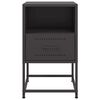 vidaXL Tables de chevet 2 pcs noir 36x39x60,5 cm acier